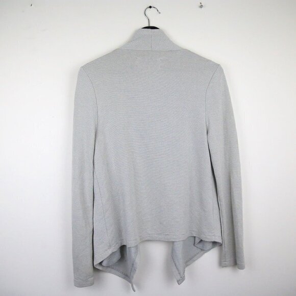 CUPCAKES AND CASHMERE Striped Drapery Open Front Cardigan - Picture 5 of 5